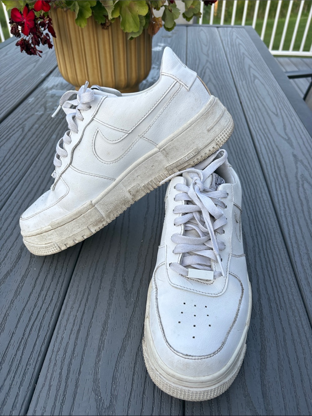 Nike Air Force 1 Pixel “Triple White”Women’s Sneakers Size 9.5